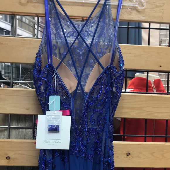 NWT,Morilee Jersey Beaded prom dress,43105,Royal - Picture 9 of 17